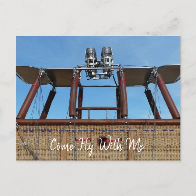 Carte Postale Panier et brûleur à chaud (Devant)