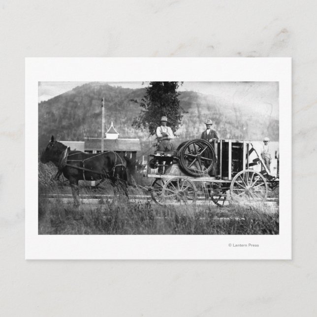 Carte Postale Panier tiré à cheval (Devant)