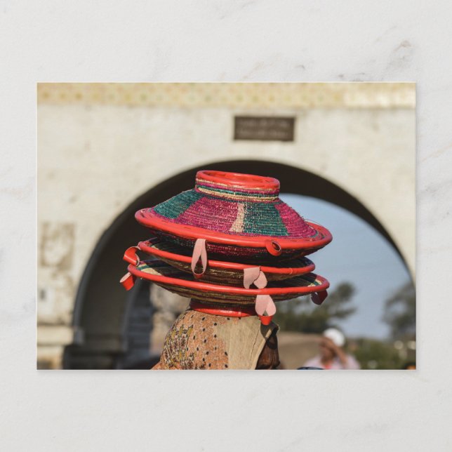 Carte Postale Paniers au marché à Harar, Éthiopie (Devant)