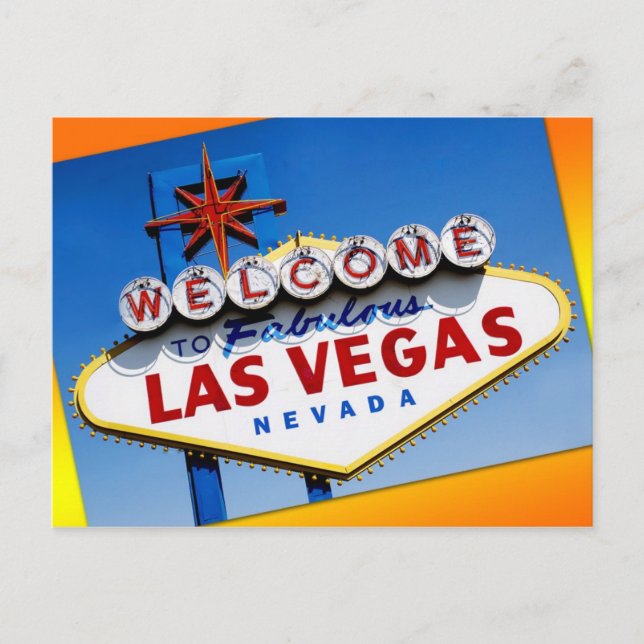 Carte Postale Panneau "Bienvenue à Fabulous Las Vegas" (Devant)
