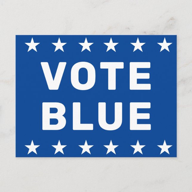 Carte Postale Panneau bleu Vote (Devant)