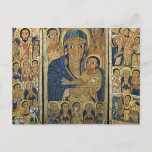 Carte Postale Panneau Centre Triptyque avec Mary et Son Fils