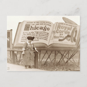 Carte Postale Panneau d'affichage vintage Chicago