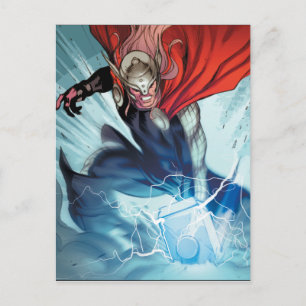 Carte Postale Panneau de bande dessinée de Thor Hammer