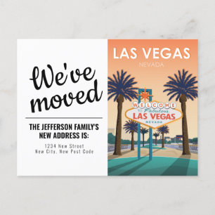 Carte Postale Panneau de bienvenue de Las Vegas Coucher de solei