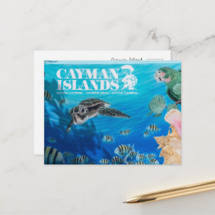 Carte Postale Panneau de bienvenue des îles Caïmans