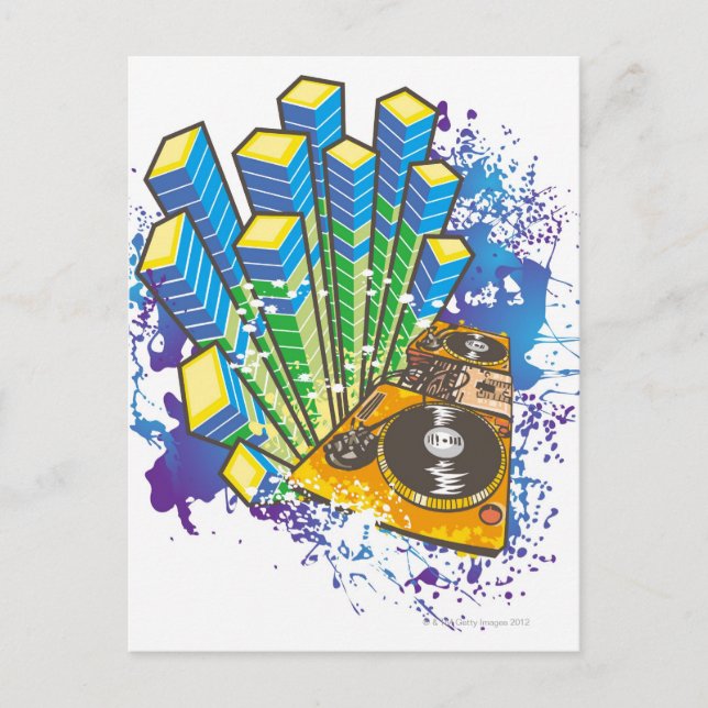 Carte Postale Panneau de configuration DJ (Devant)