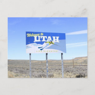 Carte Postale Panneau de la limite d'État de l'Utah