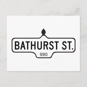 Carte Postale Panneau de la rue Bathurst, Toronto