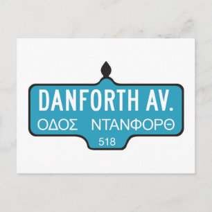Carte Postale Panneau de la rue Danforth Avenue, Toronto