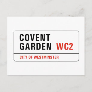 Carte Postale Panneau de la rue Londres Covent Garden