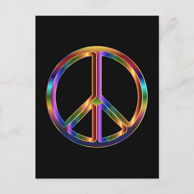 Carte Postale Panneau de Paix Chrome (Devant)