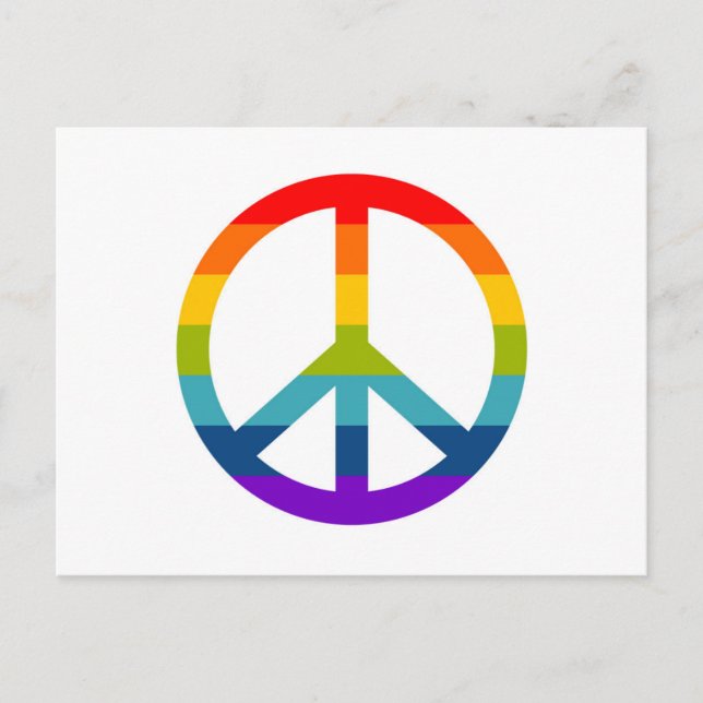 Carte Postale Panneau de paix Rainbow (Devant)