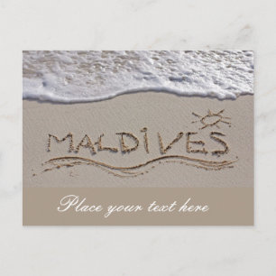 Carte Postale Panneau de plage des Maldives