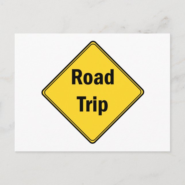 Carte Postale Panneau de route - Voyage sur route (Devant)