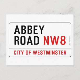 Carte Postale Panneau de rue Abbey Road