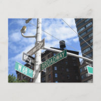 Panneau de rue Broadway W. 68th Upper West Side NY