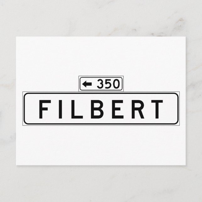 Carte Postale Panneau de rue Filbert St, San Francisco (Devant)
