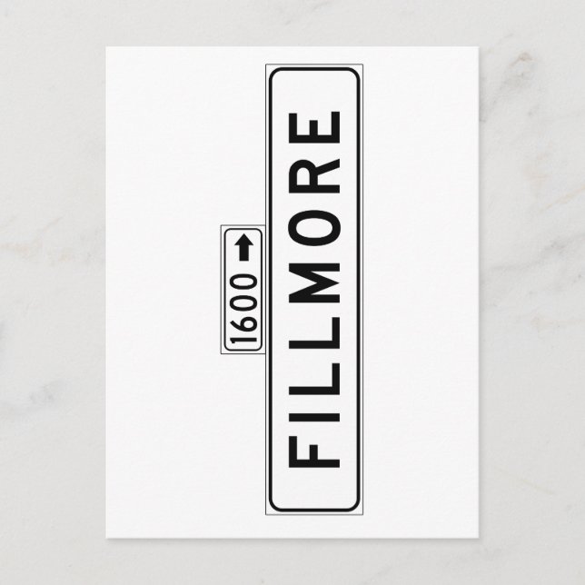 Carte Postale Panneau de rue Fillmore St, San Francisco (Devant)