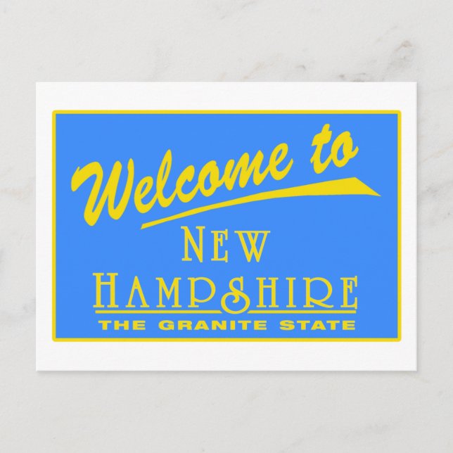 Carte Postale Panneau de signalisation routière USA - New Hampsh (Devant)