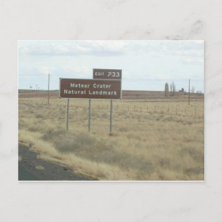 Carte Postale Panneau de sortie Meteor Crater Natural Landmark