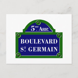 Carte Postale Panneau du boulevard Saint-Germain, Paris
