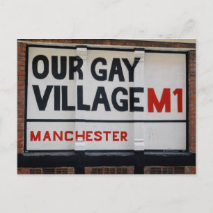 Carte Postale Panneau du Manchester Gay Village
