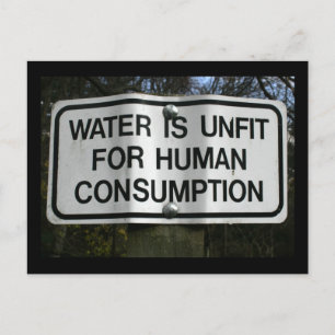 Carte Postale Panneau Eau impropre à la consommation humaine