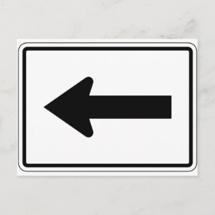 Carte Postale Panneau Flèche gauche