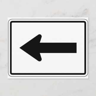 Carte Postale Panneau Flèche gauche