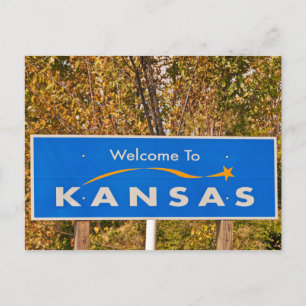 Carte Postale Panneau Kansas - Signes d'Etat