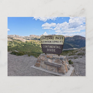 Carte Postale Panneau Loveland Pass, Colorado