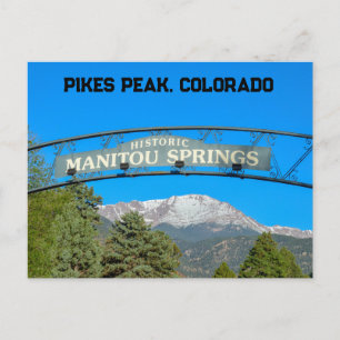 Carte Postale Panneau Manitou Springs Framing Pikes Peak, Colora
