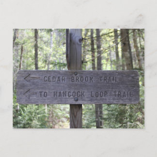 Carte Postale Panneau Randonnée Mount Hancock New Hampshire Post