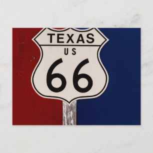 Carte Postale Panneau Route 66 Texas