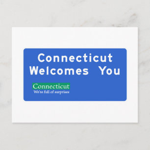 Carte Postale Panneau routier Connecticut - USA