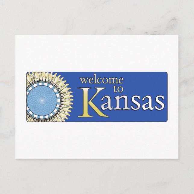 Carte Postale Panneau routier Kansas - USA (Devant)
