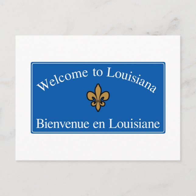 Carte Postale Panneau routier Louisiana - USA (Devant)