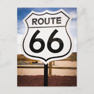 Carte Postale Panneau routier Route 66, Arizona