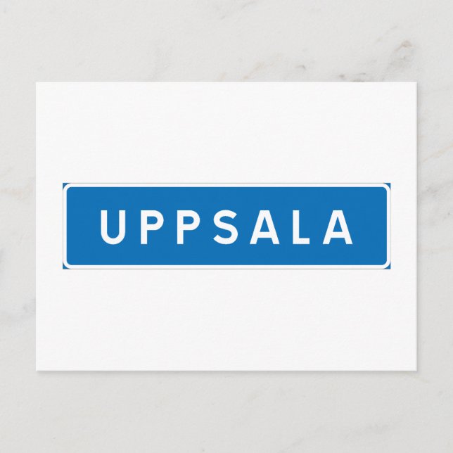 Carte Postale Panneau routier suédois Uppsala (Devant)