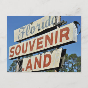 Carte Postale Panneau Vintage Floride Souvenir Land