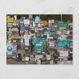 Carte Postale Panneau Watson Lake Post