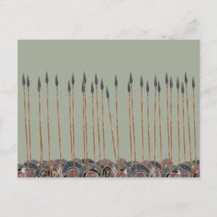 Carte Postale Panoplie - Champ de lances à hoplite grecques