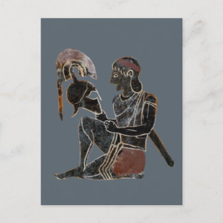 Carte Postale Panoply - Soldat grec antique hoplite assis