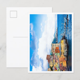 Carte Postale Panorama de la marina de Boccadasse à Gênes Italie