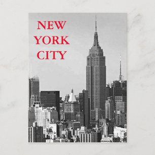 Carte Postale Panorama de New York en noir et blanc