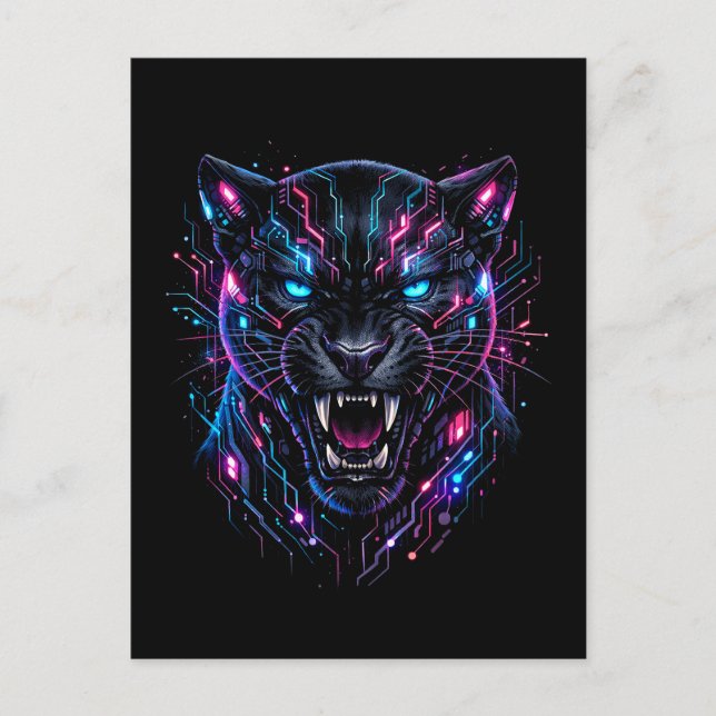 Carte Postale Panthère Cyber (Devant)