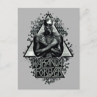 Carte Postale Panthère noire | Graphique "Wakanda Forever"