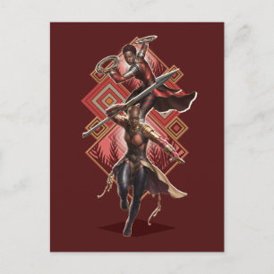 Carte Postale Panthère noire   Nakia & Okoye Wakandan Graphic