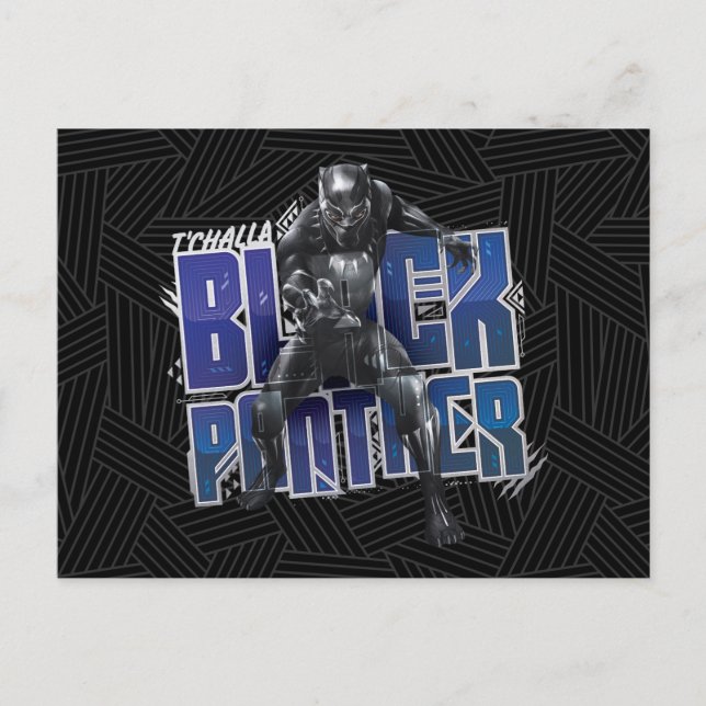 Carte Postale Panthère noire | T'Challa - Graphique de panthère  (Devant)